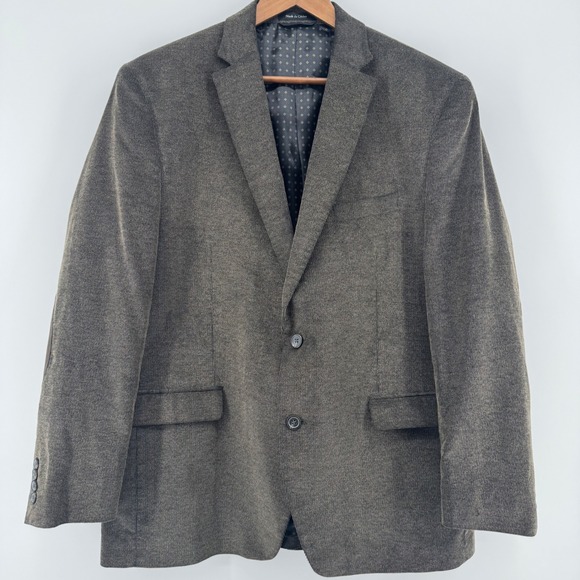 Chaps Other - Chaps Olive Brown Fine-Wale‎ Corduroy Blazer 46R Sport Coat Elbow Patches NWOT